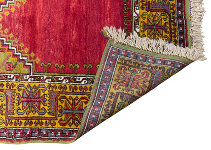 Vintage Konya Prayer Rug, 132 x 350 cm / 4.3 x 11 ft Handmade Wool Rug