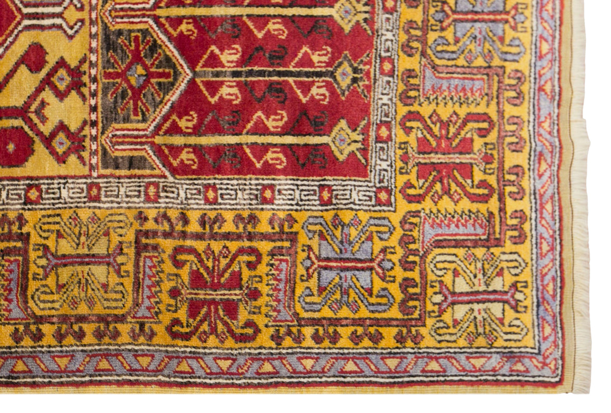 Vintage Konya Prayer Rug, 145 × 230 cm / 4.8 x 7.5 ft Handmade Wool Rug