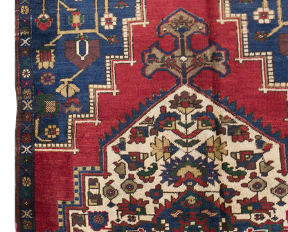 Vintage Konya Taspinar Vagireh Rug, 107 × 120 cm / 3.5 x 3.9 ft Handmade Wool Sample Carpet