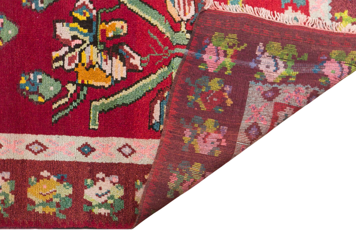Vintage Konya Karapinar Rug, 142 × 183 cm / 4.7 x 6 ft Handmade Wool Rug, Turkish Floral Area Rug