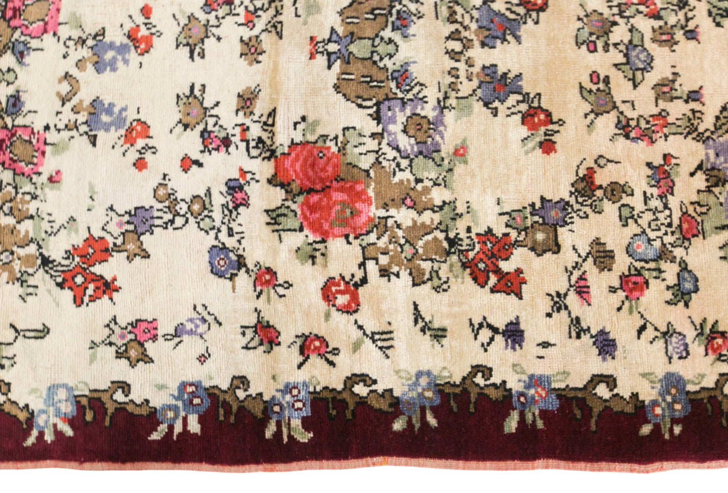 Vintage Konya Karapinar Rug, 143 × 210 cm / 4.7 x 6.9 ft Handmade Wool Rug