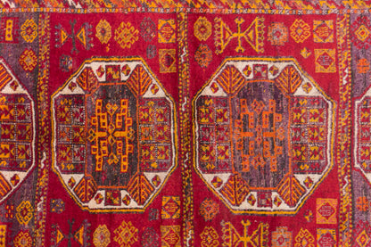 Vintage Konya Cihanbeyli Kurdish Rug, 135 × 230 cm / 4.4 x 7.5 ft Handmade Wool Rug
