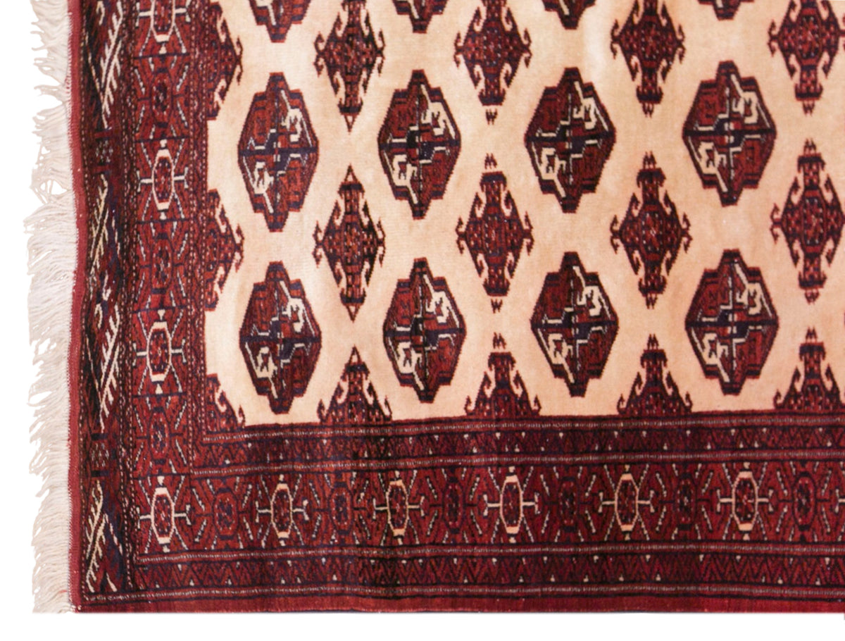 Vintage Turkmen Rug, 103 × 136 cm / 3.4 x 4.5 ft Handmade Wool Rug