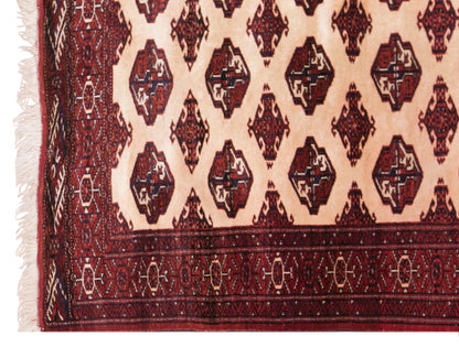 Vintage Turkmen Rug, 103 × 136 cm / 3.4 x 4.5 ft Handmade Wool Rug