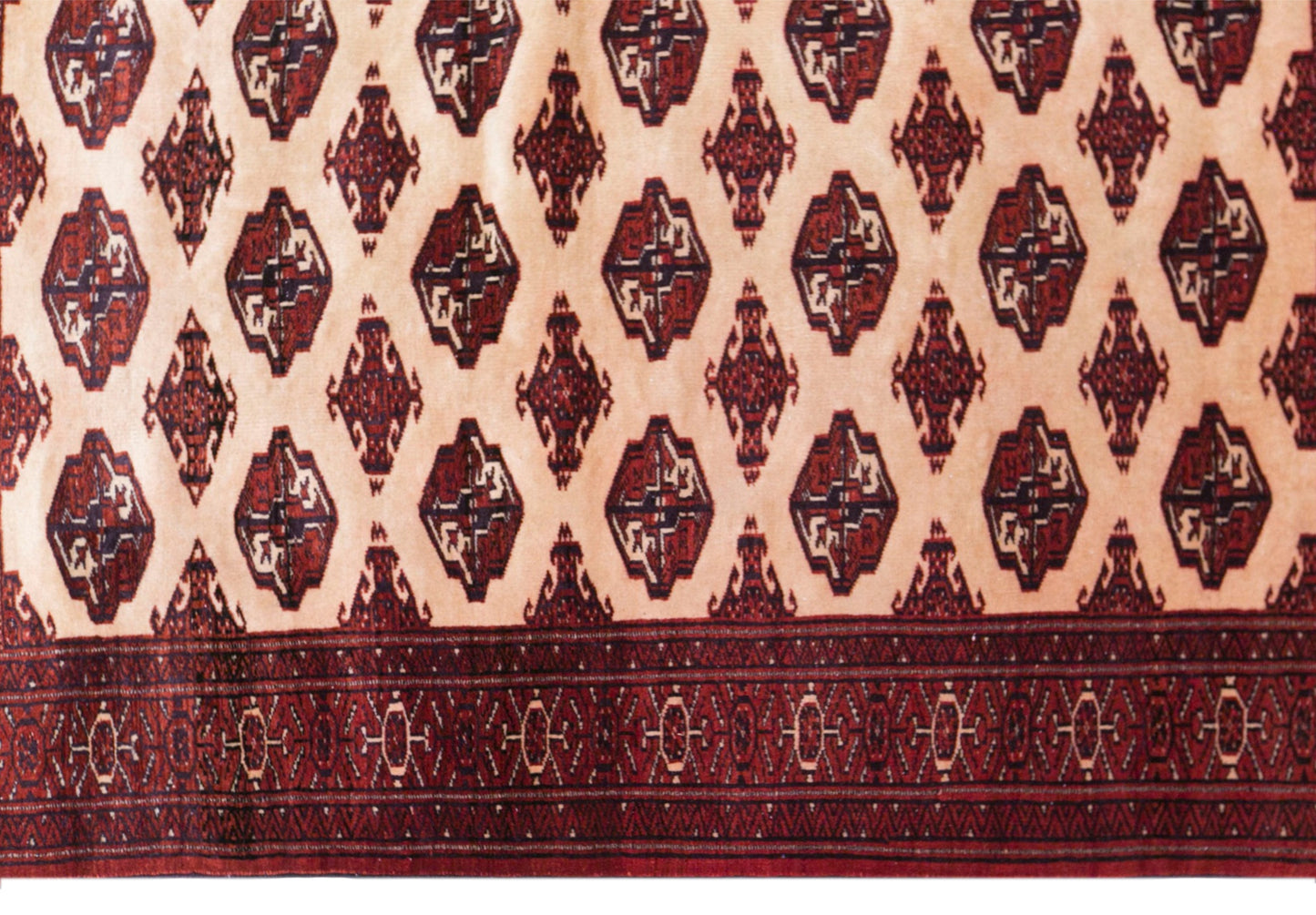 Vintage Turkmen Rug, 103 × 136 cm / 3.4 x 4.5 ft Handmade Wool Rug