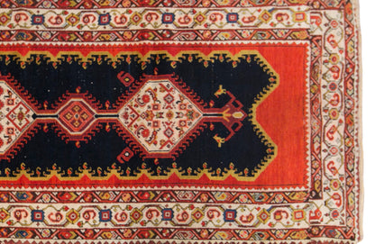 Vintage Turkish Runner Rug, 110 × 335 cm / 3.6 x 11 ft Handmade Wool Rug