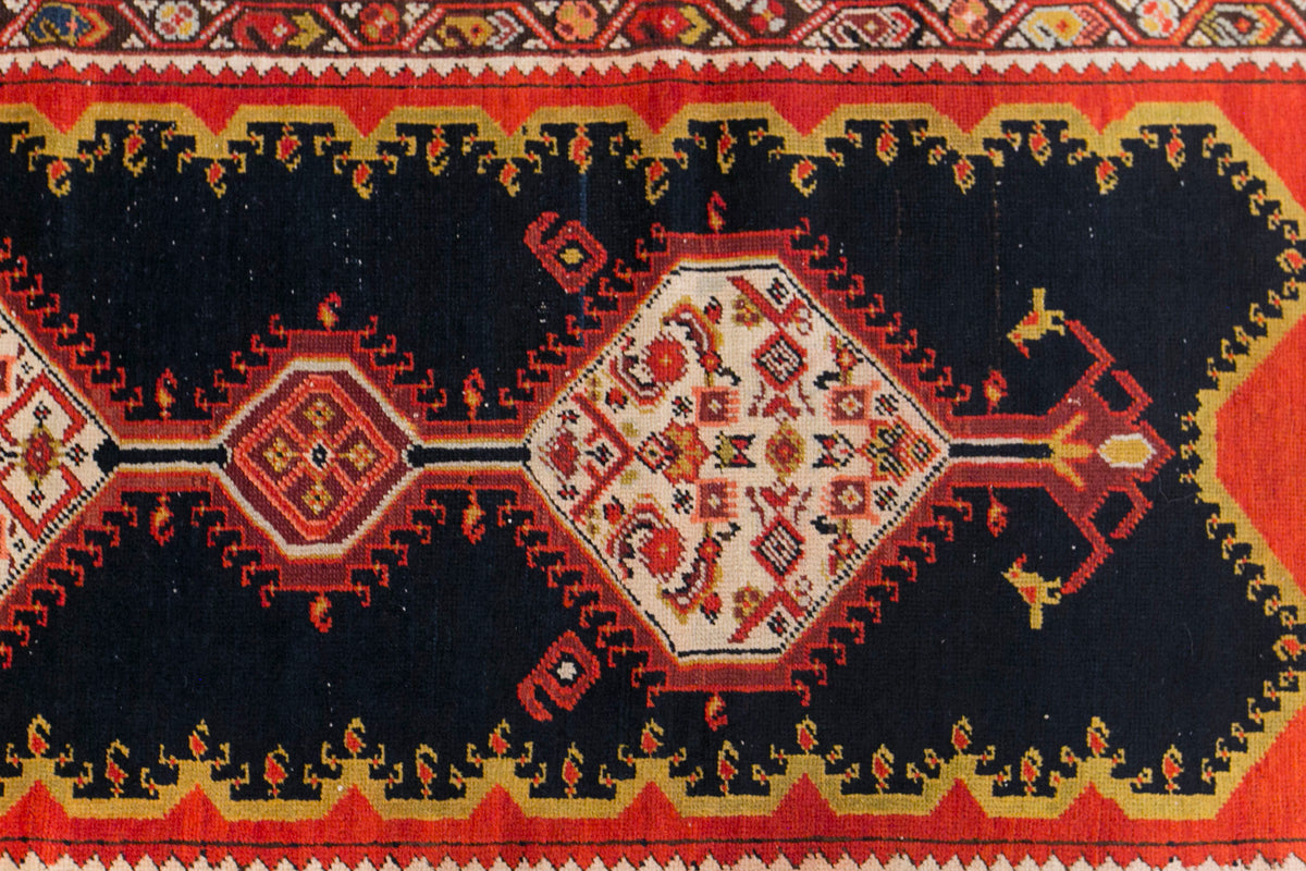 Vintage Turkish Runner Rug, 110 × 335 cm / 3.6 x 11 ft Handmade Wool Rug