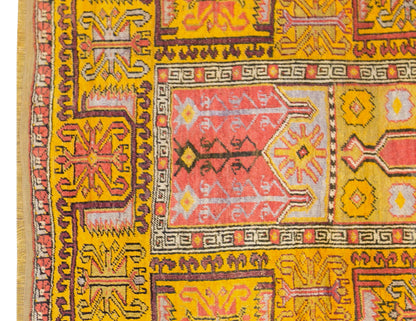 Vintage Konya Prayer Rug, 118 × 160 cm / 3.9 x 5.2 ft Handmade Wool Rug