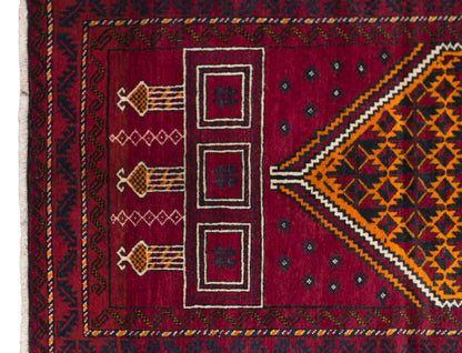 Vintage Turkmen Prayer Rug, 90 × 150 cm / 3 x 4.9 ft Handmade Wool Rug