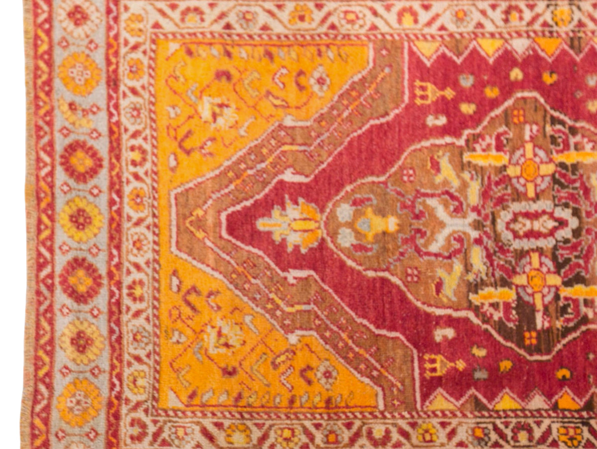 Vintage Turkish Rug, 95 × 140 cm / 3.1 x 4.6 ft Handmade Wool Rug