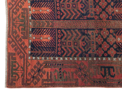 Vintage Baluch Rug, 75 × 150 cm / 2.5 x 4.9 ft Handmade Wool Rug