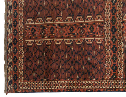 Vintage Turkmen Rug, 105 × 160 cm / 3.4 x 5.2 ft Handmade Wool Rug