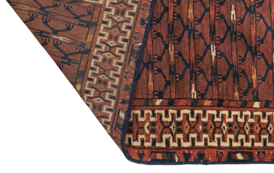 Vintage Turkmen Rug, 105 × 160 cm / 3.4 x 5.2 ft Handmade Wool Rug