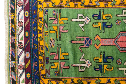 Vintage Konya Prayer Rug, 135 × 210 cm / 4.4 x 6.9 ft Handmade Wool Rug