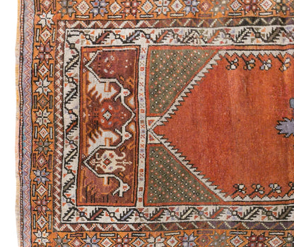 Vintage Kırşehir Rug, 95 × 150 cm / 3.1 x 4.9 ft Handmade Wool Rug