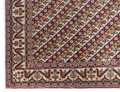 Vintage Sivas Shal Design Rug, 130 × 175 cm / 4.3 x 5.7 ft Handmade Wool Rug