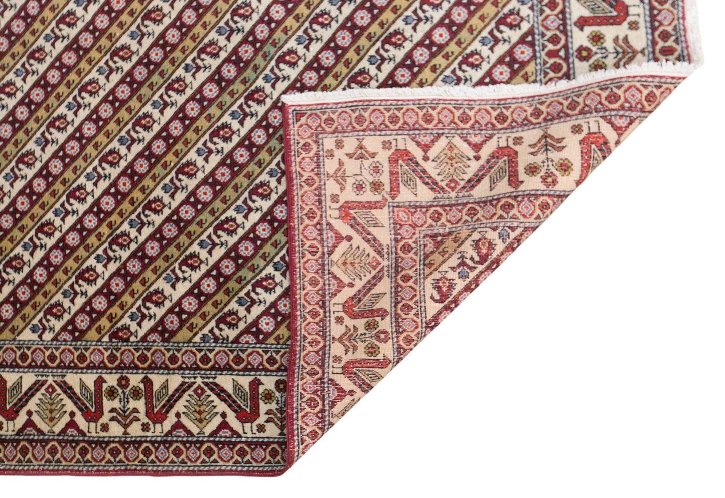 Vintage Sivas Shal Design Rug, 130 × 175 cm / 4.3 x 5.7 ft Handmade Wool Rug