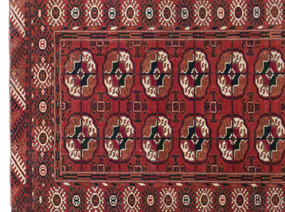 Vintage Turkmen Rug, 95 × 135 cm / 3.1 x 4.4 ft Handmade Wool Rug