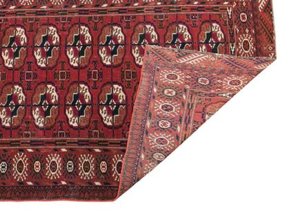 Vintage Turkmen Rug, 95 × 135 cm / 3.1 x 4.4 ft Handmade Wool Rug