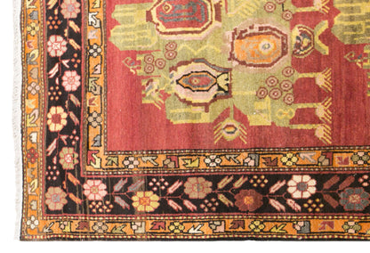 Vintage Caucasian Azerbaijan Rug, 135 × 245 cm / 4.4 x 8 ft Handmade Wool Rug