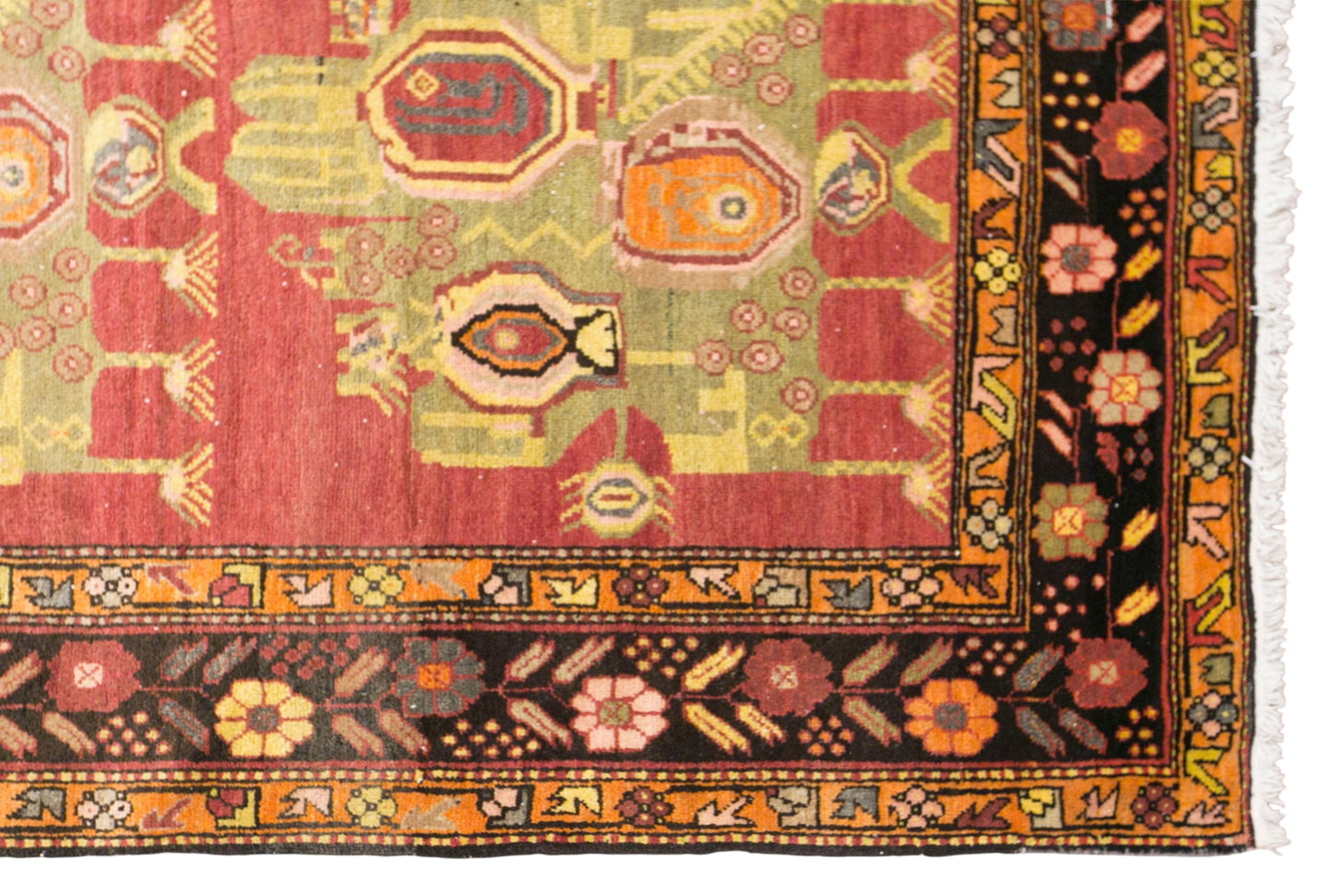 Vintage Caucasian Azerbaijan Rug, 135 × 245 cm / 4.4 x 8 ft Handmade Wool Rug