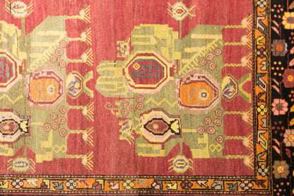 Vintage Caucasian Azerbaijan Rug, 135 × 245 cm / 4.4 x 8 ft Handmade Wool Rug