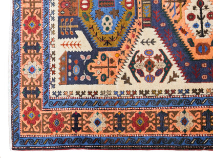 Vintage Caucasian Derbent Rug, 130 × 210 cm / 4.3 x 6.9 ft Handmade Wool Rug