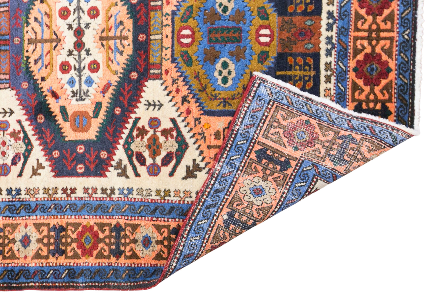 Vintage Caucasian Derbent Rug, 130 × 210 cm / 4.3 x 6.9 ft Handmade Wool Rug