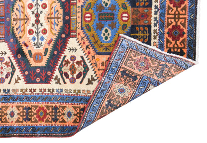 Vintage Caucasian Derbent Rug, 130 × 210 cm / 4.3 x 6.9 ft Handmade Wool Rug