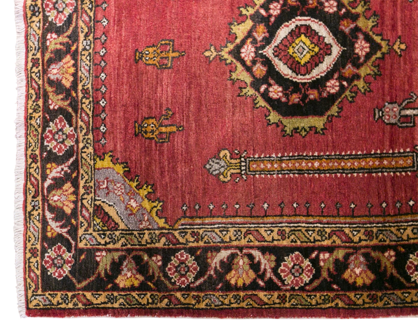 Vintage Konya Sille Rug, 117 × 175 cm / 3.8 x 5.7 ft Handmade Wool Rug