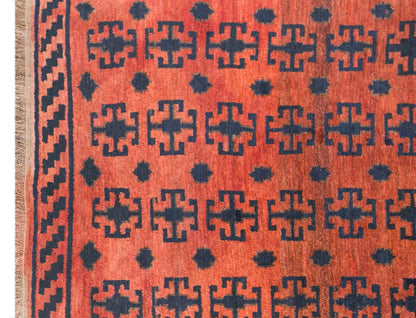 Vintage Kyrgyz Rug, 125 × 285 cm / 4.1 x 9.4 ft Handmade Wool Rug