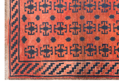 Vintage Kyrgyz Rug, 125 × 285 cm / 4.1 x 9.4 ft Handmade Wool Rug