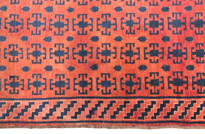 Vintage Kyrgyz Rug, 125 × 285 cm / 4.1 x 9.4 ft Handmade Wool Rug