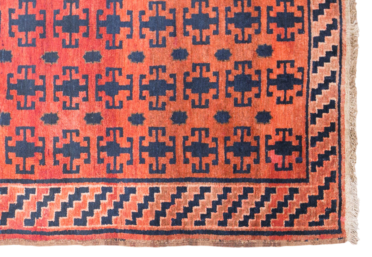Vintage Kyrgyz Rug, 125 × 285 cm / 4.1 x 9.4 ft Handmade Wool Rug
