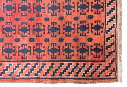 Vintage Kyrgyz Rug, 125 × 285 cm / 4.1 x 9.4 ft Handmade Wool Rug