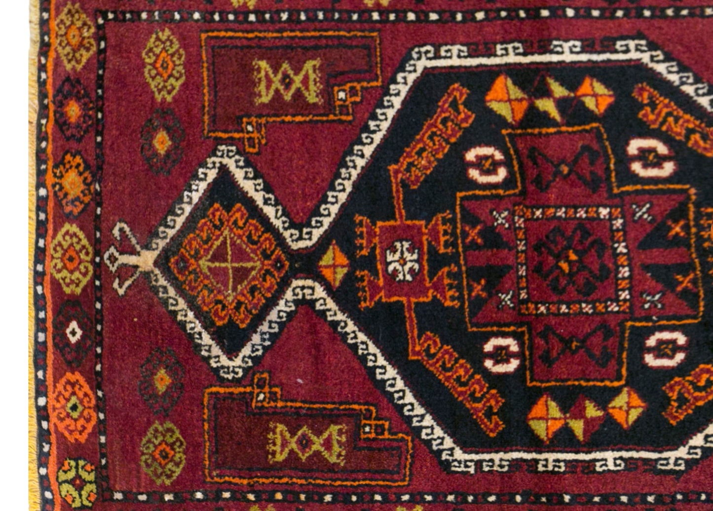 Vintage Malatya Adiyaman Kurdish Rug, 105 × 245 cm / 3.4 x 8 ft Handmade Wool Rug