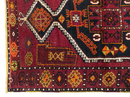 Vintage Malatya Adiyaman Kurdish Rug, 105 × 245 cm / 3.4 x 8 ft Handmade Wool Rug