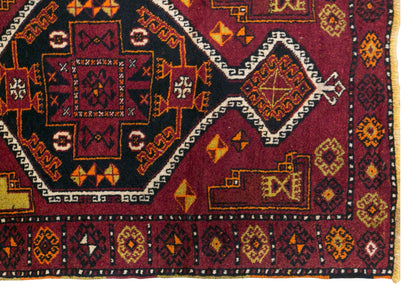 Vintage Malatya Adiyaman Kurdish Rug, 105 × 245 cm / 3.4 x 8 ft Handmade Wool Rug