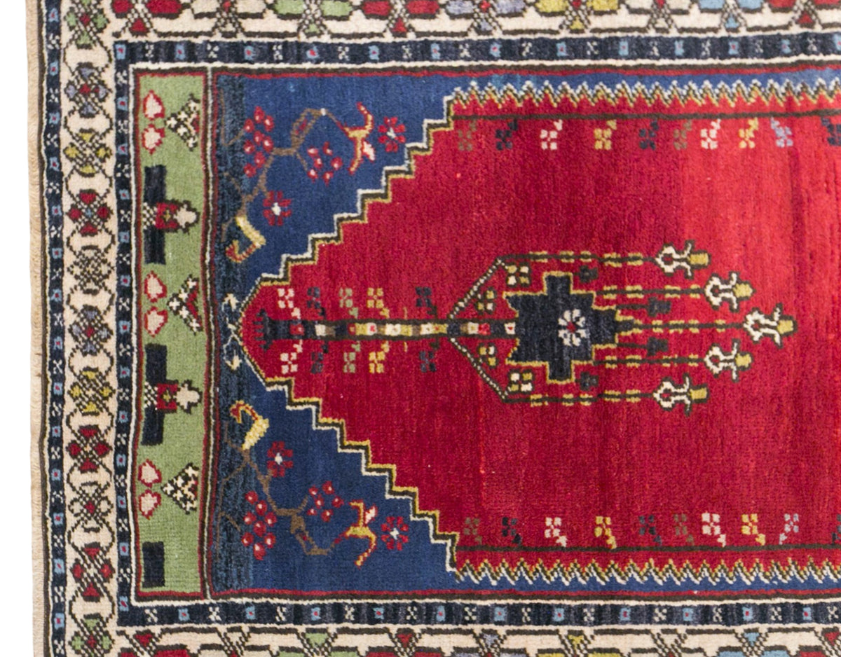 Vintage Konya Rug, 95 × 155 cm / 3.1 x 5.1 ft Handmade Wool Rug