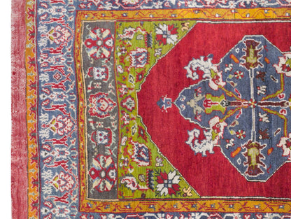 Vintage Konya Karapinar Rug, 130 × 200 cm / 4.3 x 6.6 ft Handmade Wool Rug