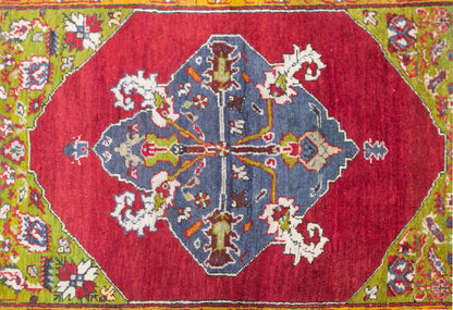 Vintage Konya Karapinar Rug, 130 × 200 cm / 4.3 x 6.6 ft Handmade Wool Rug