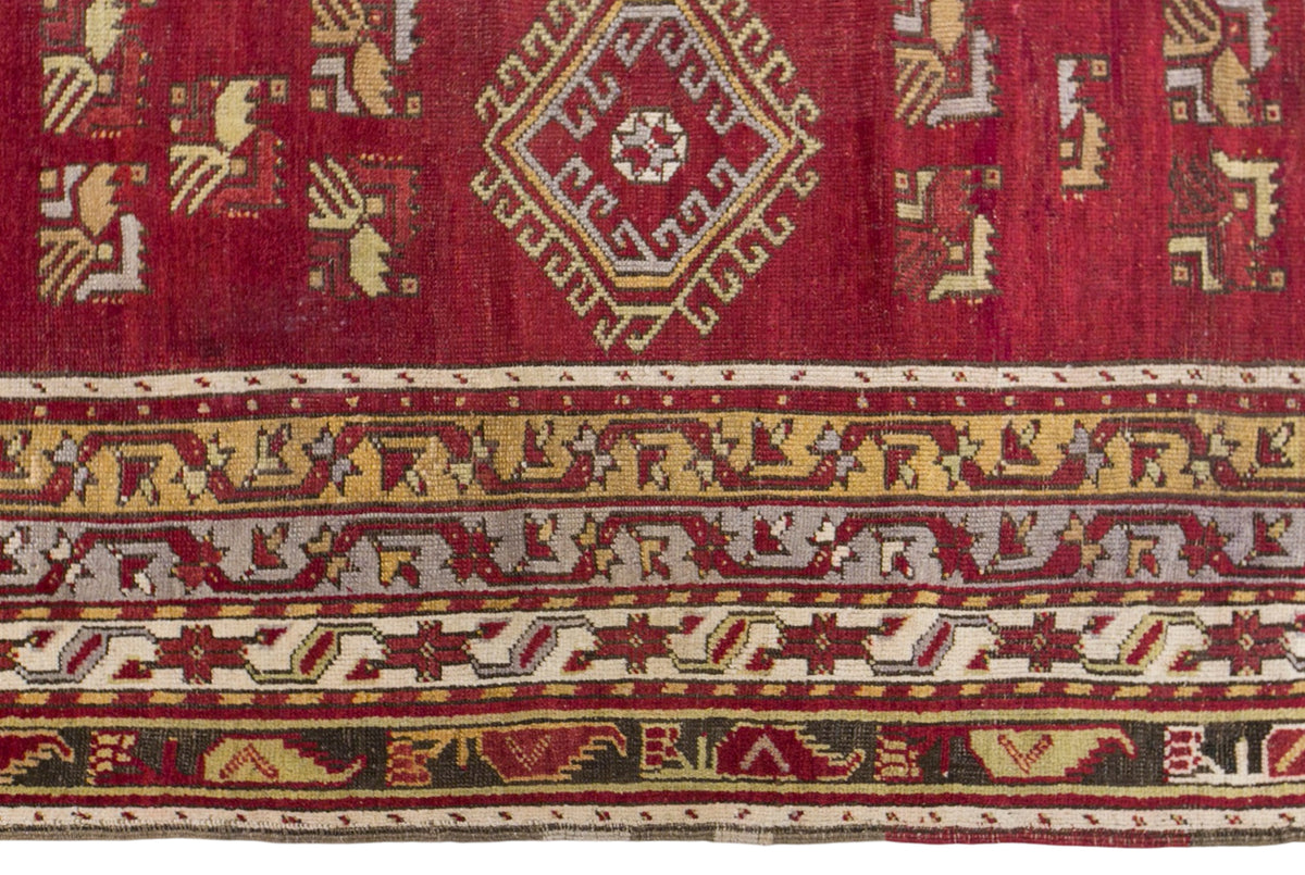 Vintage Konya Ladik Runner Rug, 132 x 350 cm / 4.3 x 11 ft Handmade Wool Rug