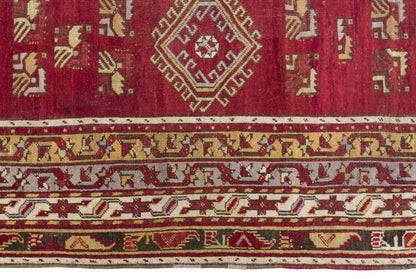 Vintage Konya Ladik Runner Rug, 132 x 350 cm / 4.3 x 11 ft Handmade Wool Rug