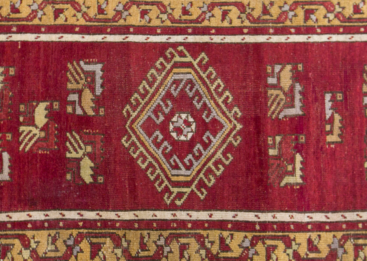 Vintage Konya Ladik Runner Rug, 132 x 350 cm / 4.3 x 11 ft Handmade Wool Rug