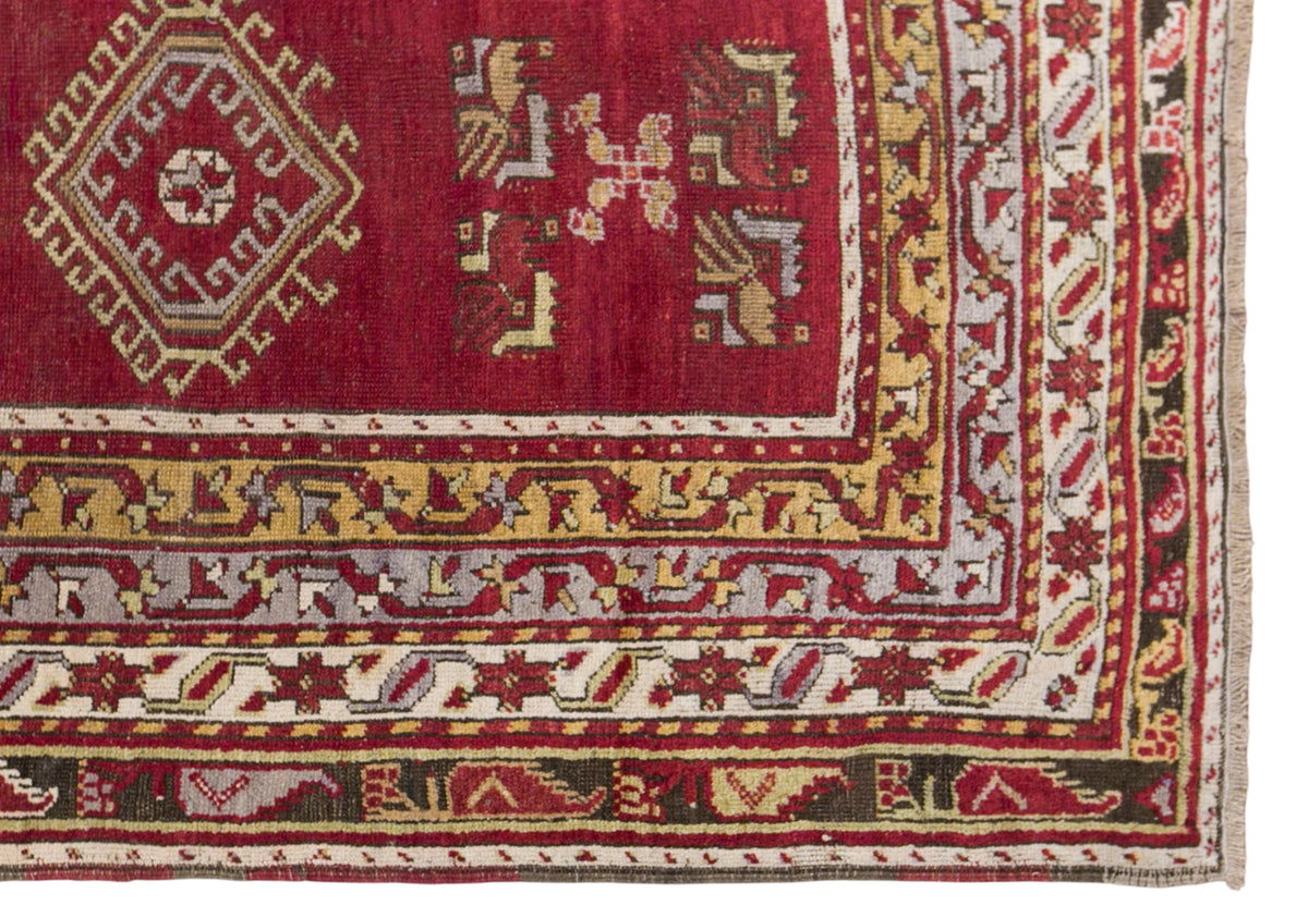 Vintage Konya Ladik Runner Rug, 132 x 350 cm / 4.3 x 11 ft Handmade Wool Rug