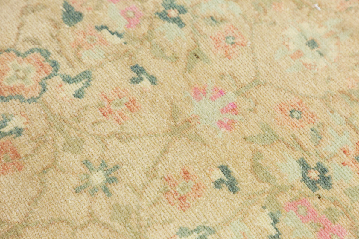 Vintage Turkish Rug Bench – Pastel Upholstered Ottoman, 120x60x40 cm