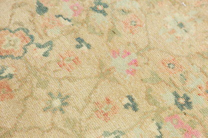 Vintage Turkish Rug Bench – Pastel Upholstered Ottoman, 120x60x40 cm