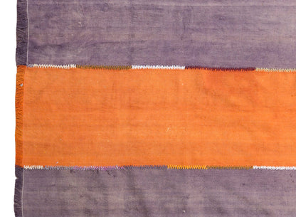 Vintage Konya Cihanbeyli Curtain Kilim Rug, 6.7 x 14 ft, 205 x 425 cm, Handwoven Turkish Wool Kilim