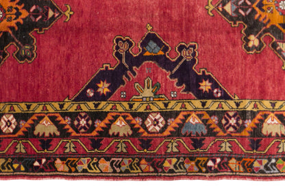Vintage Konya Derbent Rug, 152 × 310 cm / 5 x 10 ft Rug, Handmade Wool Turkish Rug