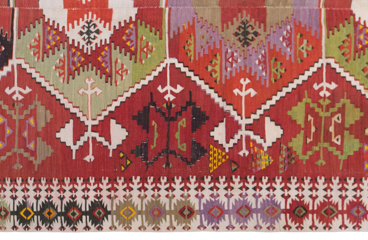 Vintage Konya Kilim, 155 x 375 cm / 5.1 x 12 feet